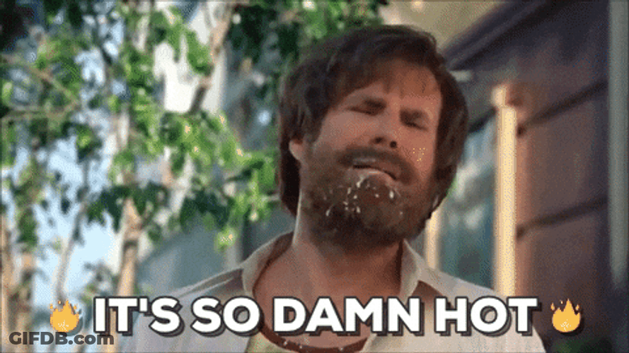 Heat Wave Will Ferrell Damn Hot GIF