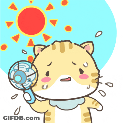 Heat Wave Worn Out Cat Overheating GIF
