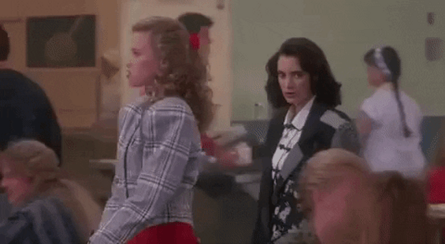Heathers Kim And Winona Stare GIF