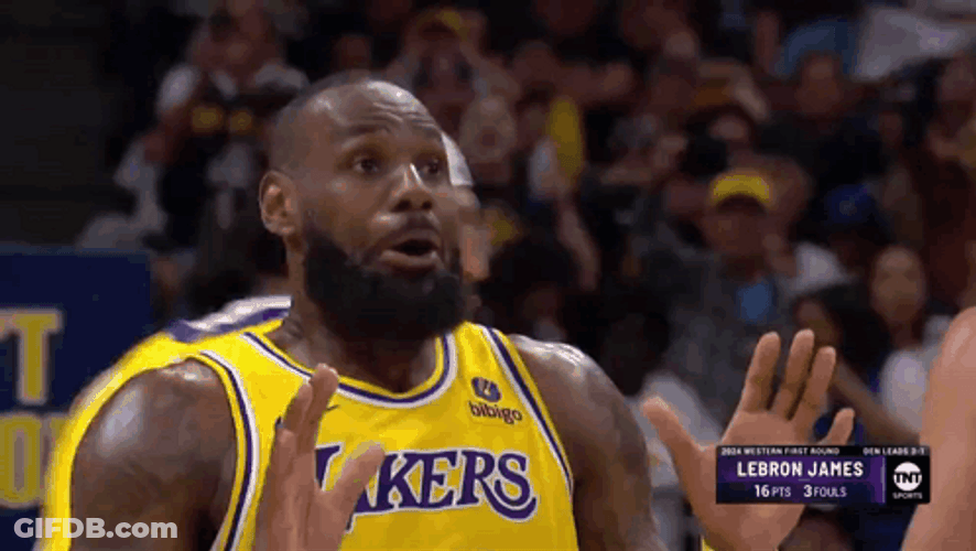Heavy Breath Shock Lebron Missing Dunk GIF