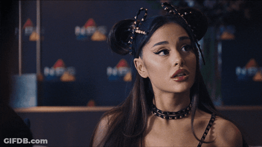 Heavy Breathing Annoyed Ariana Grande GIF