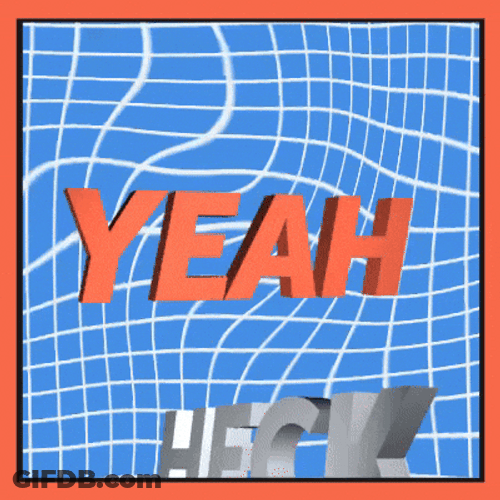 Heck Yeah Bouncing Fonts GIF