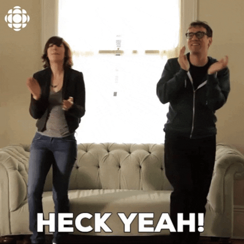 Heck Yeah Clapping Couple GIF