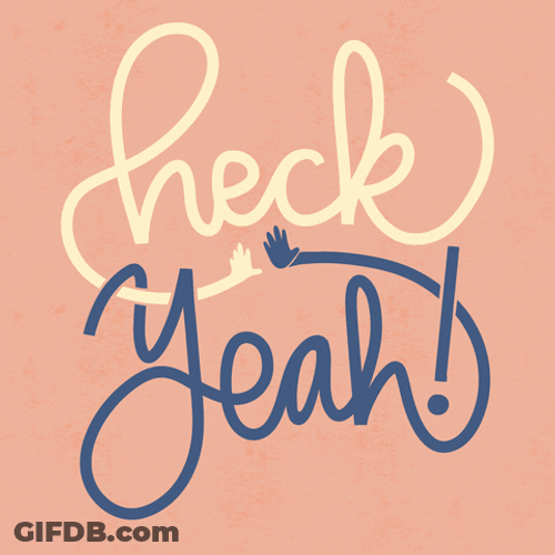 Heck Yeah Cursive Pink Font GIF