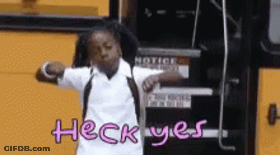 Heck Yeah Little Girl Student Dancing GIF