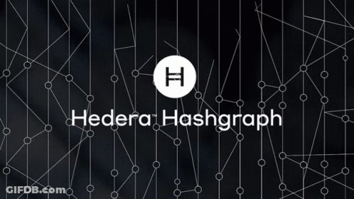 Hedera Hashgraph Logo Black Background GIF