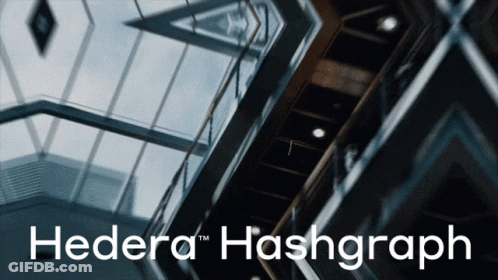 Hedera Hashgraph Poster With Staircase GIF