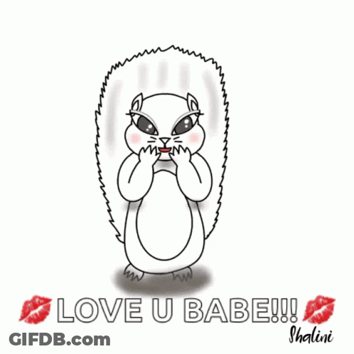 Hedgehog Drawing Love U Babe GIF