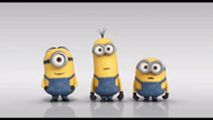Hehehe Three Minions Laughing GIF