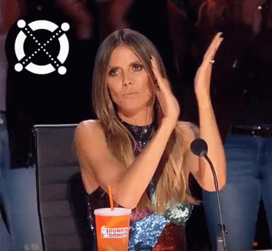 Heidi Klum Elegant Clapping GIF