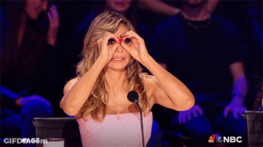 Heidi Klum Spy Glasses GIF