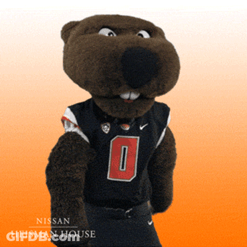 Heisman House Benny Beaver Dancing GIF