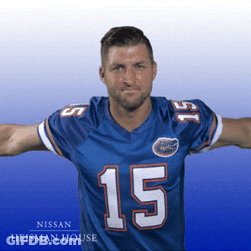 Heisman House Tim Tebow Swaying Arms GIF
