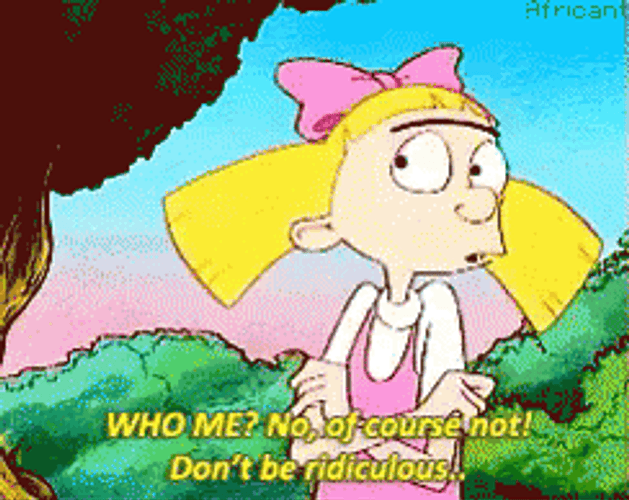 Helga Hey Arnold Who Me GIF