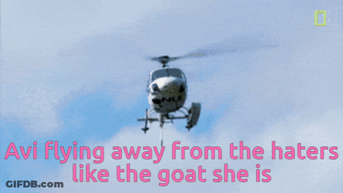 Helicopter Flying Away From Haters GIF