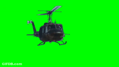 Helicopter Flying On Green Screen GIF