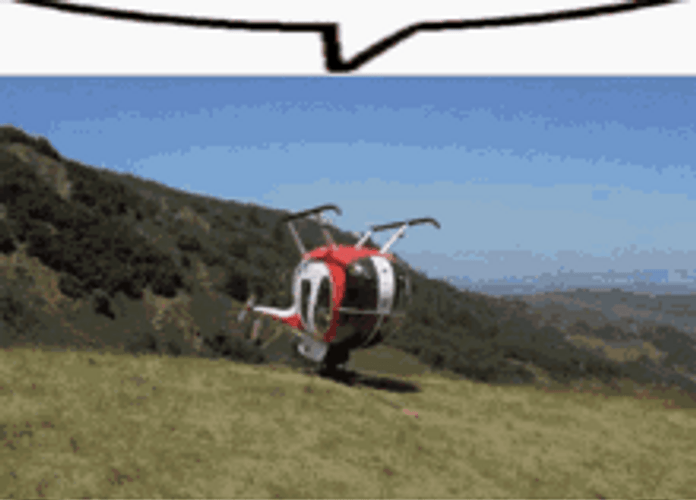 Helicopter Malfunction Spinning Upside Down GIF