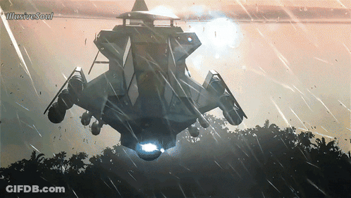 Helicopter With Illustrate Soul GIF