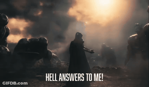 Hell Answers To Me Poster With Silhouette GIF