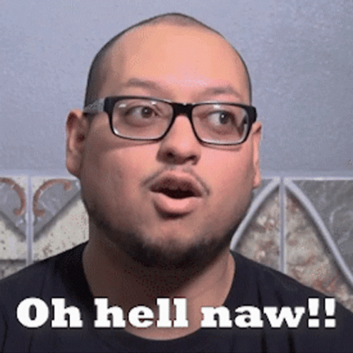 Hell Naw Eyeglasses Man GIF