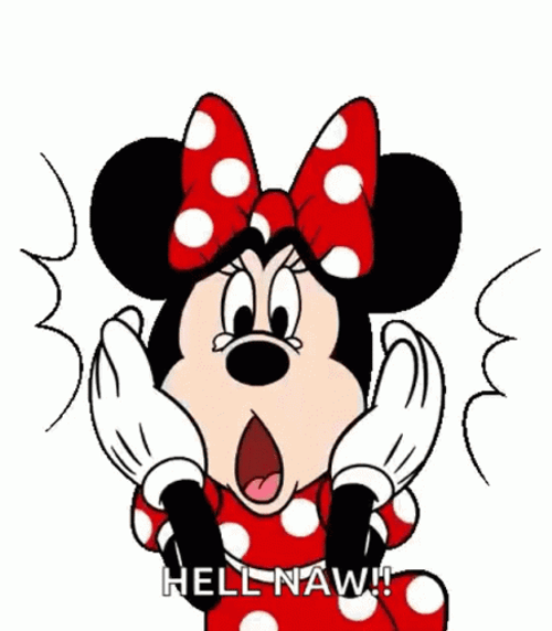Hell Naw Minnie Mouse Pass Out GIF