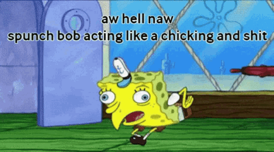 Hell Naw SpongeBob GIF
