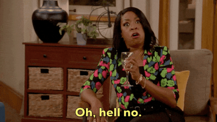 Hell To The Naw Annoyed Old Lady GIF