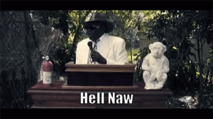 Hell To The Naw Intense Preaching Meme GIF