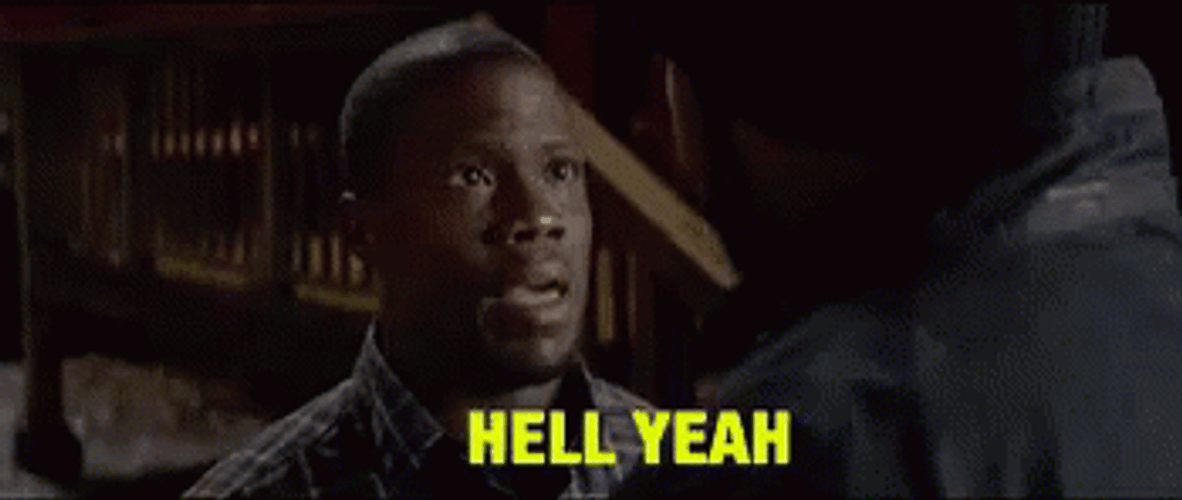 Hell Yeah Kevin Hart Shocked GIF
