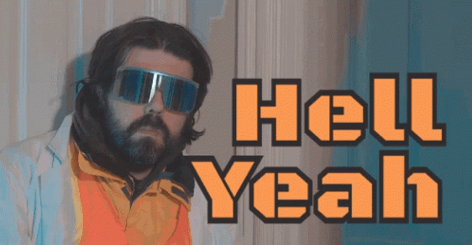 Hell Yeah Large Frame Sunglasses GIF