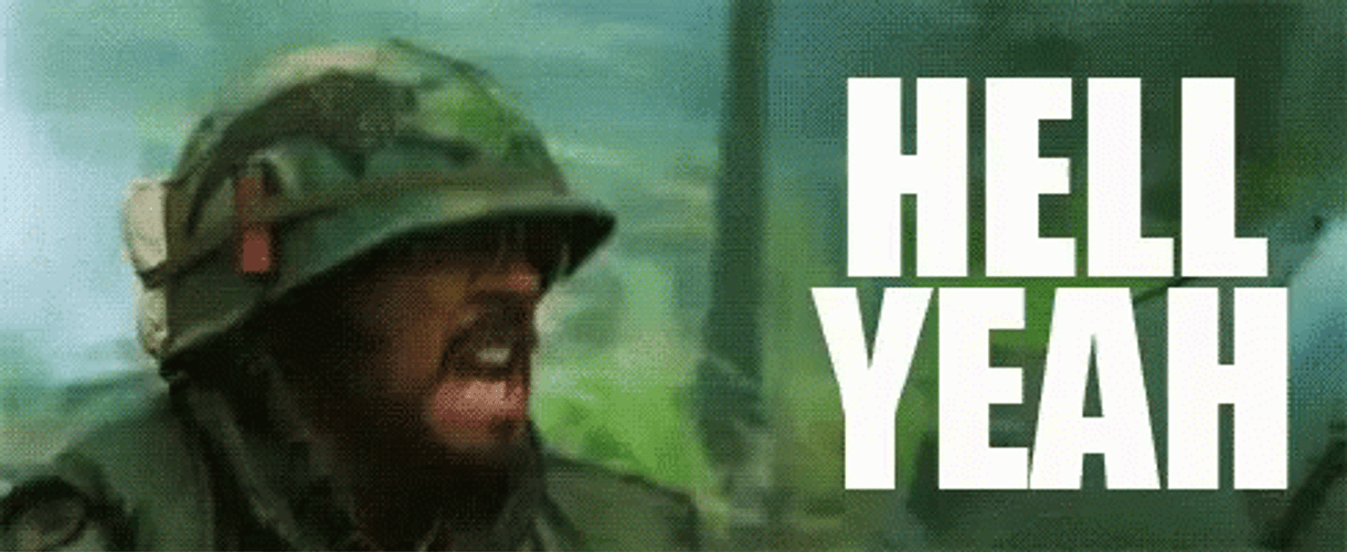 Hell Yeah Soldier Scream GIF