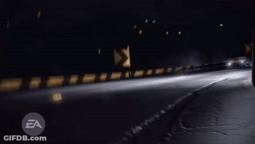 Hellcat Drifting Alongside Another Car GIF