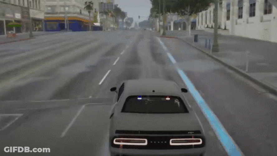 Hellcat Drifting In Video Game GIF