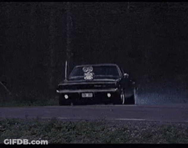 Hellcat Drifting Slow Mo Effect GIF
