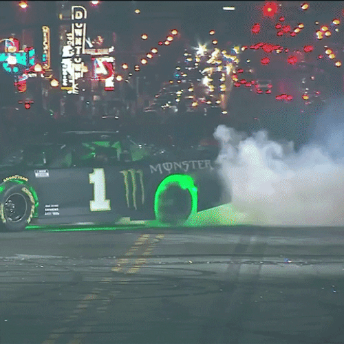 Hellcat Monster Neon Car Show GIF