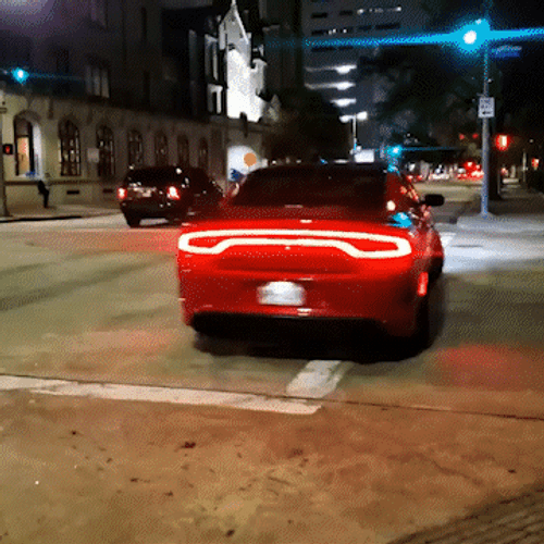 Hellcat Sports Car Night Drift GIF