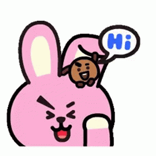 Hello Animated BT21 Cookie Jungkook Hi GIF