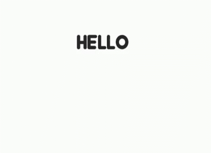 Hello Animated Dog Pop Out Wave GIF