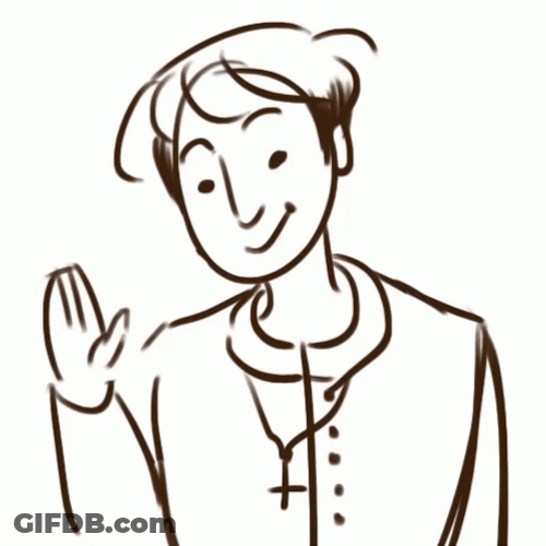 Hello Animated Drawing Sketch Wave GIF