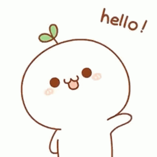 Hello Animated Grass Yan Jun Cute Wave GIF