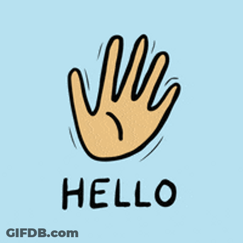 Hello Animated Hand Wave GIF