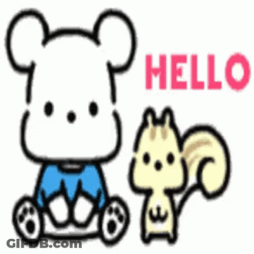 Hello Animated Mouse And Squirrel GIF