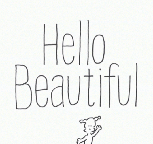Hello Beautiful Puppy Wave GIF