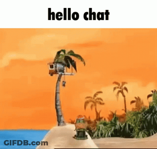 Hello Chat Coconut Tree GIF