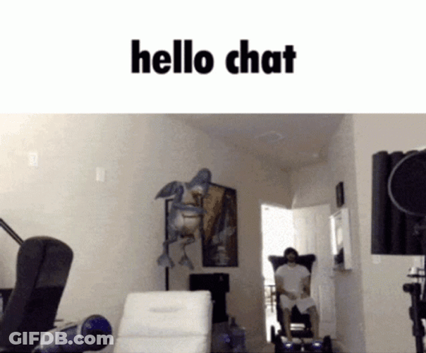 Hello Chat Guy On Chair GIF
