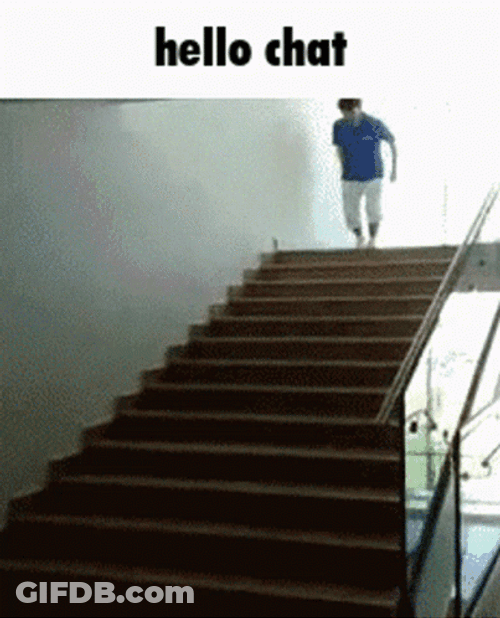 Hello Chat Kid Gliding GIF