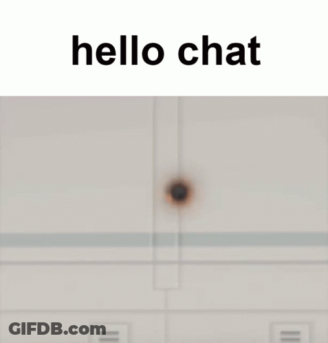 Hello Chat Poster With Broken Wall GIF