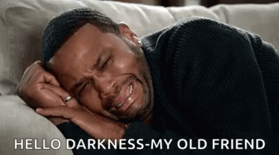 Hello Darkness My Old Friend Anthony Anderson GIF