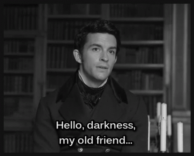 Hello Darkness My Old Friend Anthony Bridgerton GIF