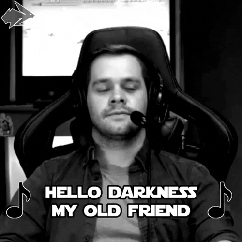 Hello Darkness My Old Friend Black And White GIF